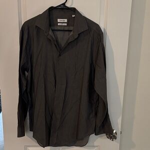 Calvin Klein Charcoal Button-Up Shirt